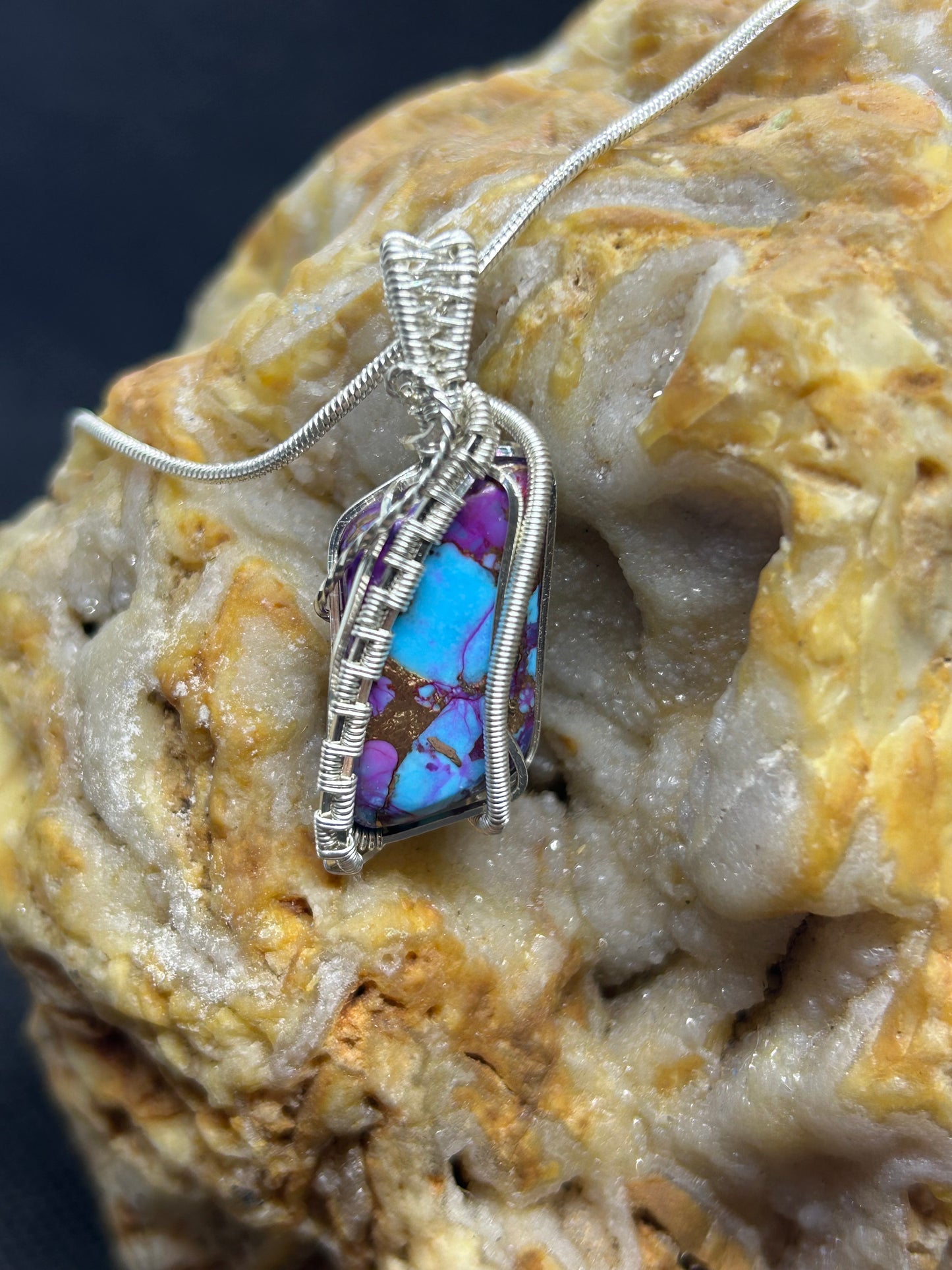 Mojave Turquoise Freeform Pendant