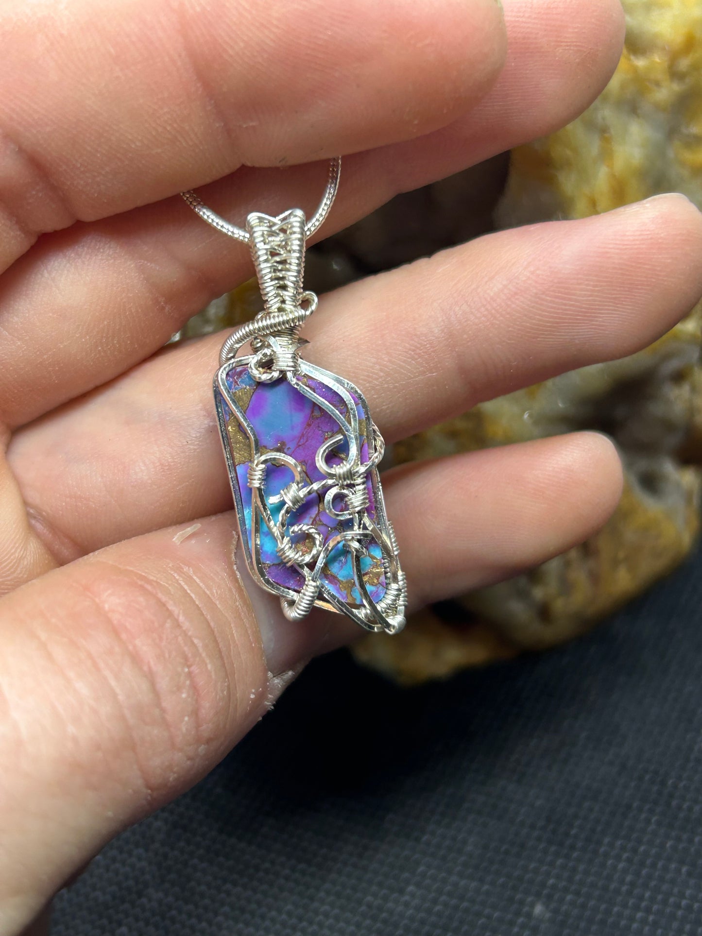Mojave Turquoise Freeform Pendant