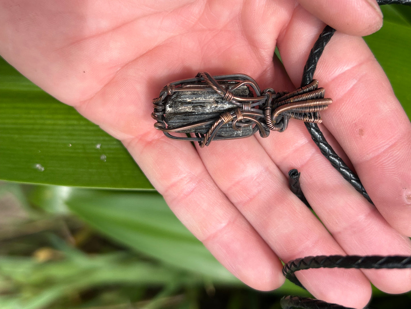 Black tourmaline pendant