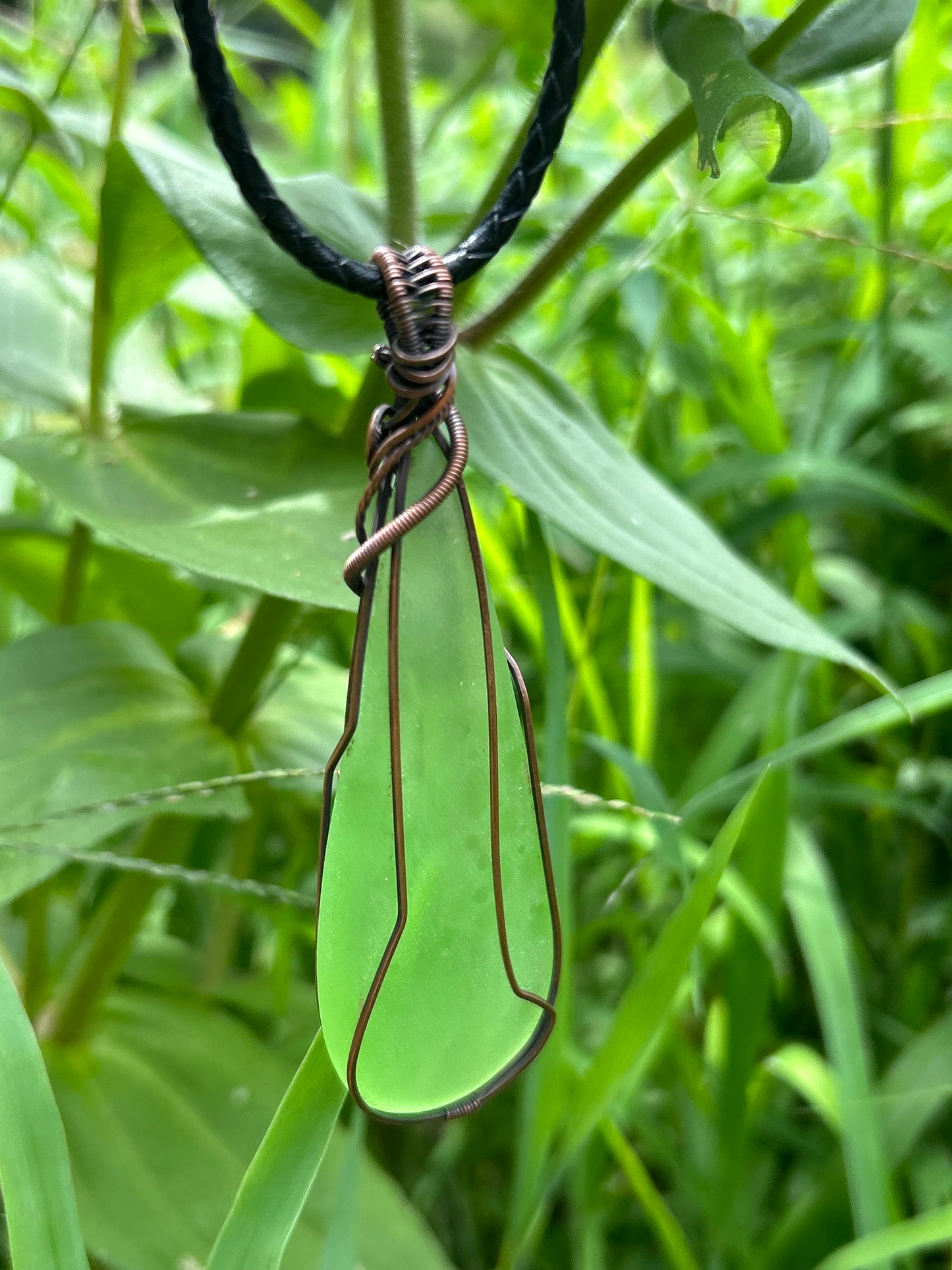 Uranium glass pendant