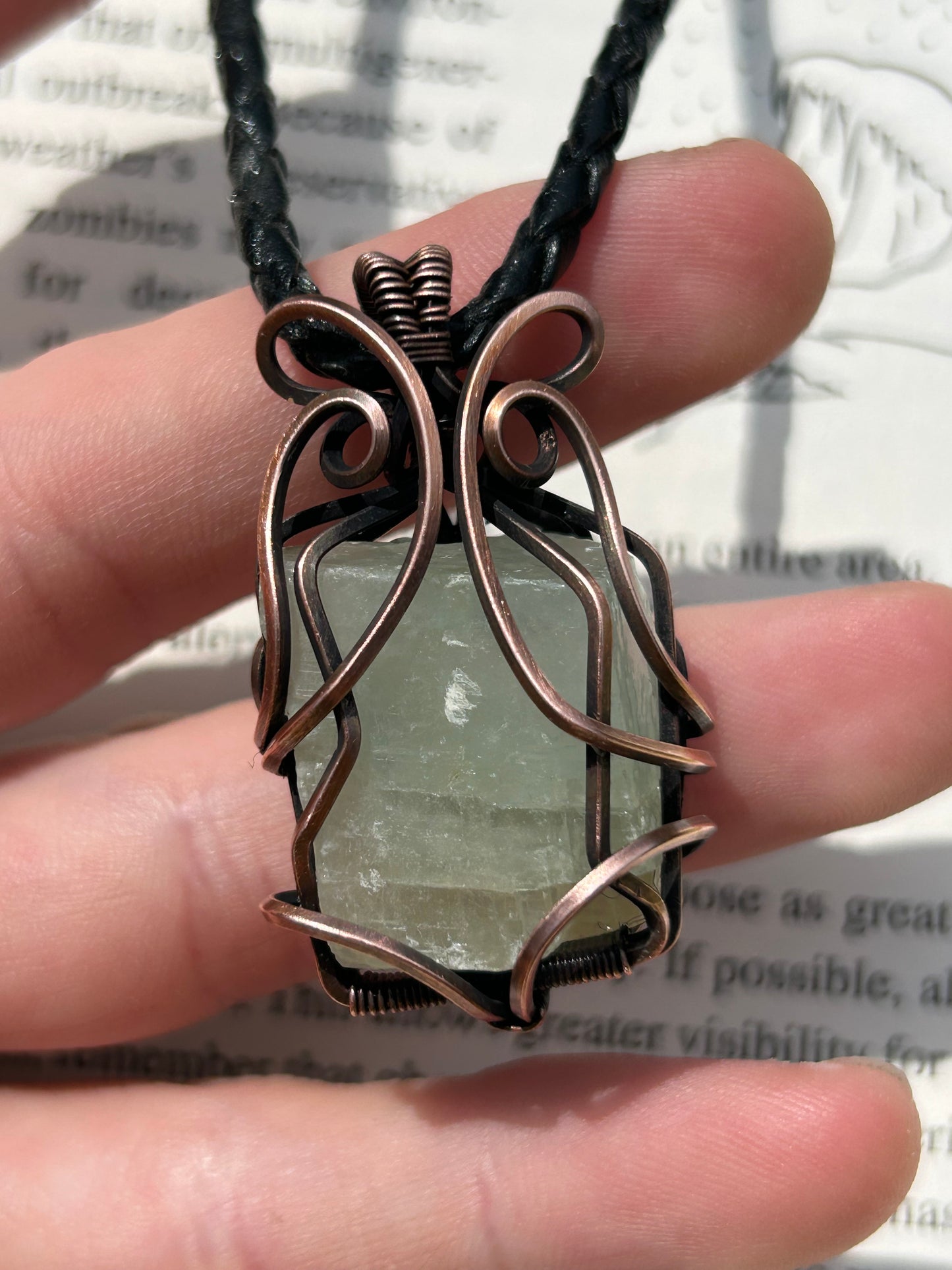 Green Calcite Pendant