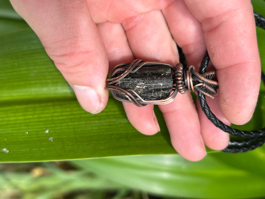 Black tourmaline pendant