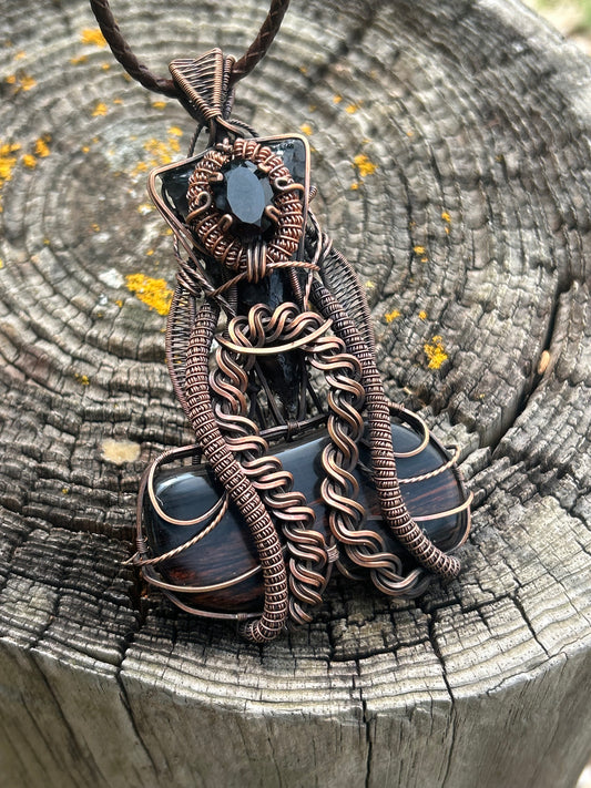 Obsidian pendant/talisman