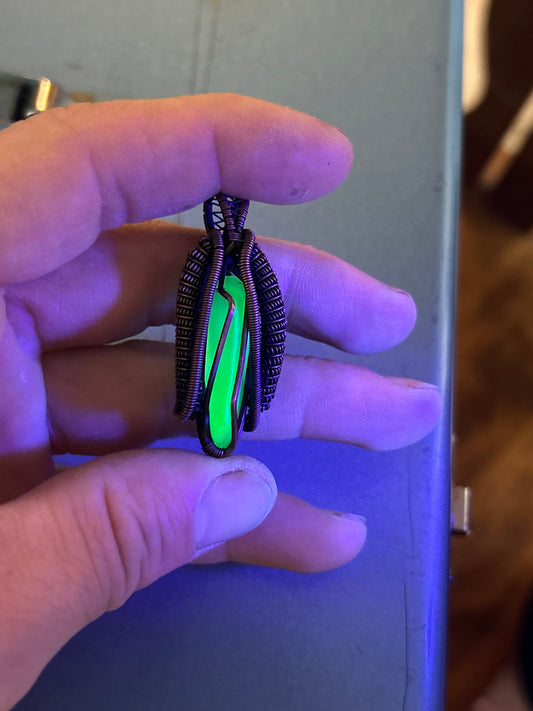 Uranium glass pendant